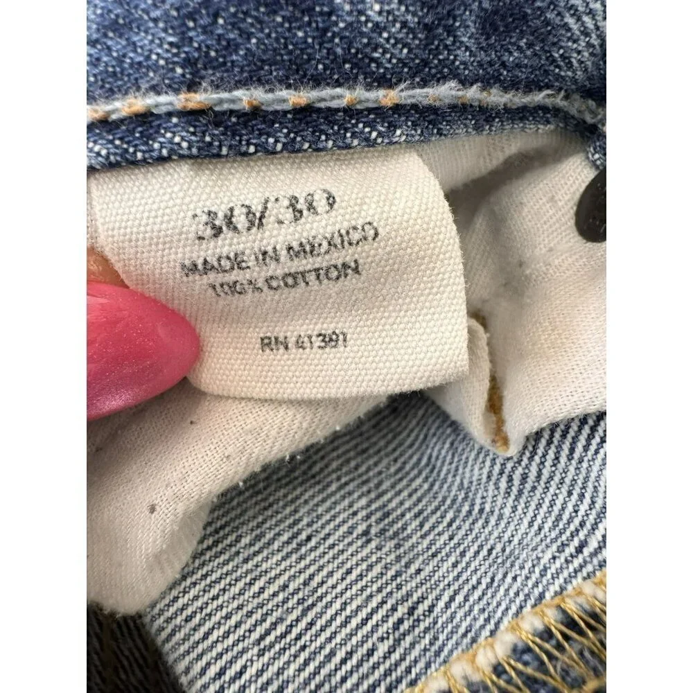 Polo Ralph Lauren Jeans 30x30 Light Wash Straight Fit Vintage Fade Denim